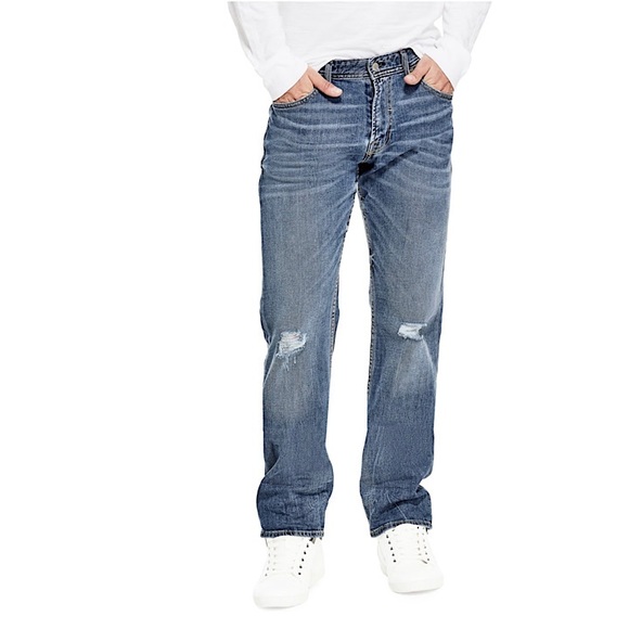 Guess Other - Guess Men’s Regular Straight Fit Destroyed Jeans